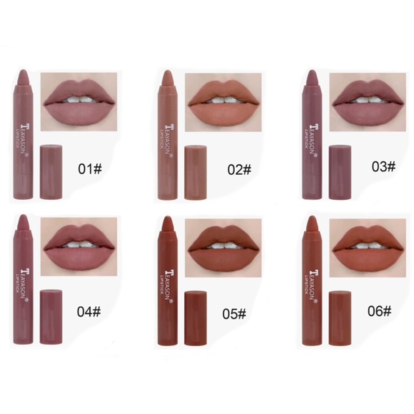 One Teayason Velvet Smooth Waterproof Matte Lipstick Pencil - Choose Color - Picture 8 of 13